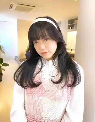 カラー mizuki/ピンク ベージュ.レイヤーのヘアスタイル