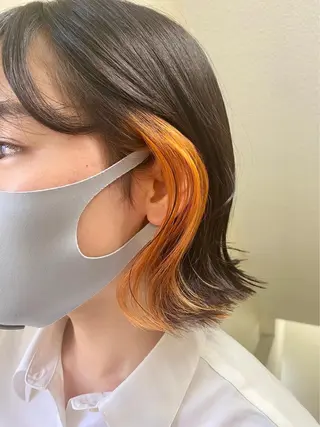 ミディアム カラー パーマ ヘアアレンジ メンズ キッズ ネイル マツエク・マツパ 女性専用サロン梅田 髪質改善カラーakiのヘアスタイル