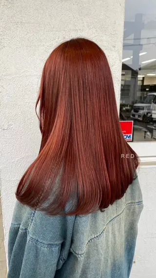 ロング カラー スナハラ リョウカのヘアスタイル