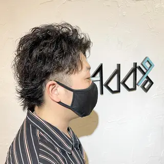 ショート カラー パーマ メンズ ヘアアレンジ Add9 柳田健登のヘアスタイル