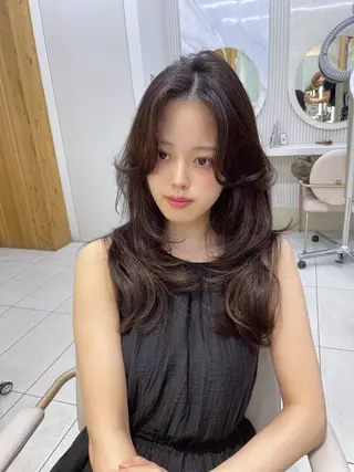 ロング 顔周り/透明感カラー /韓国ヘア/TAKUのヘアスタイル