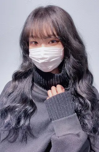 ロング カラー ヘアアレンジ 韓国レイヤーカット/ 儚げカラーチナツのヘアスタイル