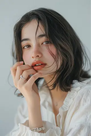 セミロング 最新ケアカラー 髪質改善YUTOのヘアスタイル