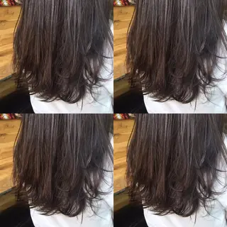 セミロング カラー ヘアアレンジ L:der's by u-realm所属・植松 勇太のヘアスタイル