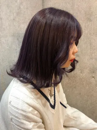ミディアム カラー 横浜美容室／暖色系 michika🌹のヘアスタイル