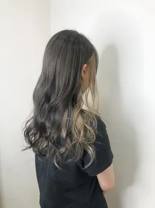 セミロング レイヤー×縮毛矯正 深見 拓のヘアスタイル