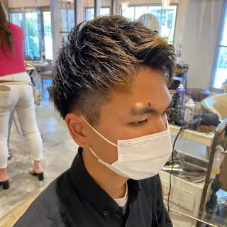 ショート カラー メンズ メンズパーマ 西條真治のヘアスタイル