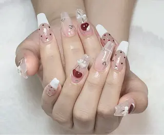 ネイル 長さだし/持込/ ins風ネイル/Umのネイルデザイン