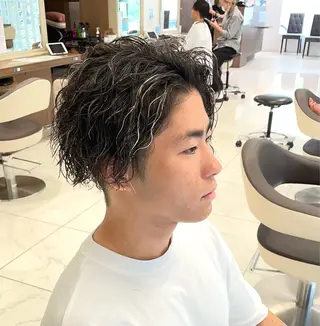 ショート カラー パーマ メンズ 【メンズ特化】 池田大成✂︎のヘアスタイル