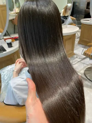 セミロング カラー 木屋元一/透明感 /前髪/韓国ヘアのヘアスタイル