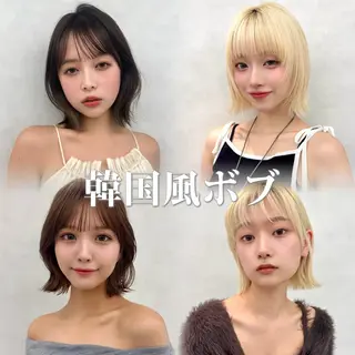 ミディアム ショート/ボブ/ 白髪ぼかし/しんやのヘアスタイル