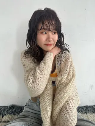 ミディアム ボブカットモデル/パ ーマ/harunaのヘアスタイル