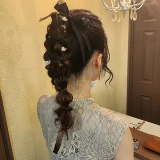 ロング ヘアアレンジ 田井中 悠紀のヘアスタイル