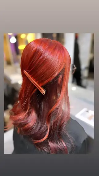 セミロング 💓Yuri💓 ハイトーン/デザインのヘアスタイル