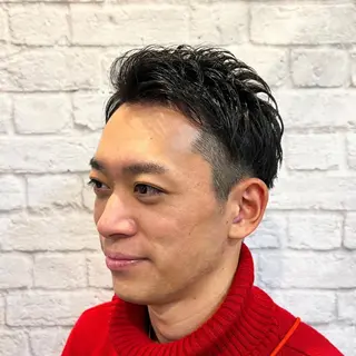 ショート カラー パーマ ヘアアレンジ メンズ メンズカット/パーマ 山崎航平💈のヘアスタイル