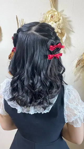 ヘアアレンジ ヘアアンドメイクムタ 新居のヘアスタイル