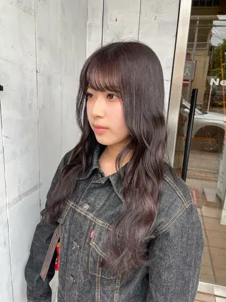 ロング カラー 透明感カラー☆スパ☆ 石上遥楓のヘアスタイル