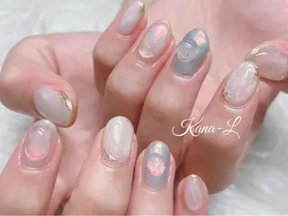 カラー ネイル 芦辺 香奈のネイルデザイン