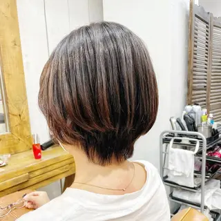 ショート パーマ newline銀座所属・👑銀座ショート/ 絶壁補正/金子涼👑のヘアスタイル