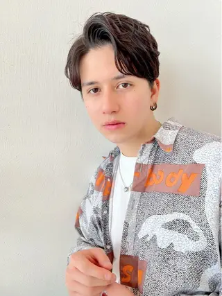 ショート パーマ メンズ 韓国レイヤー🇰🇷 韓国研修◎渋谷カイトのヘアスタイル