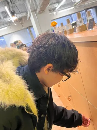 パーマ メンズ パーマ/縮毛矯正 /韓国風/佐藤里咲のヘアスタイル