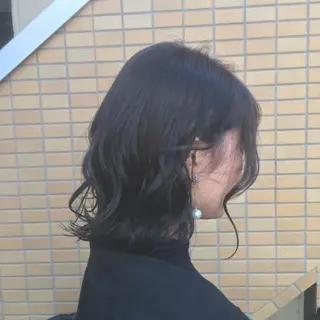 セミロング カラー しのはら まどかのヘアスタイル