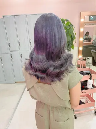 セミロング カラー ヘアアレンジ メンズ 韓国ヘア特化💍 tiam💍ブリーチのヘアスタイル