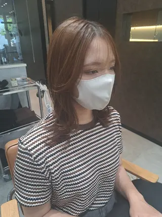 ミディアム 関口 知佳のヘアスタイル