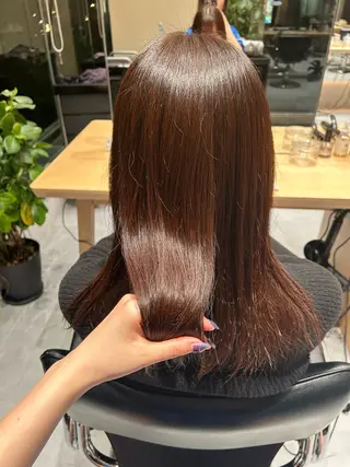 セミロング カラー 風香🪼レイヤー カット/艶カラーのヘアスタイル