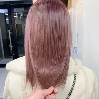 ミディアム カラー ヘアアレンジ ハイトーン/美髪矯正 🍃大江拓実のヘアスタイル