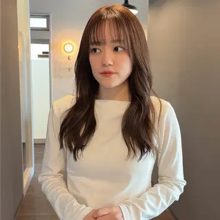 ロング カラー iet.所属・ウルフ/ボブ/耳ツボ ジュエリー◎ricoのヘアスタイル