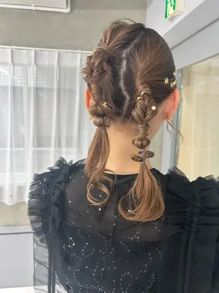ヘアアレンジ にった みずきのヘアスタイル