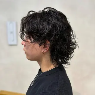 ミディアム 新宿/韓国レイヤー/ 顔まわり/メンズヘアのヘアスタイル