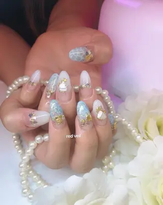 セミロング ネイル 長さ出し専門 nynaのネイルデザイン