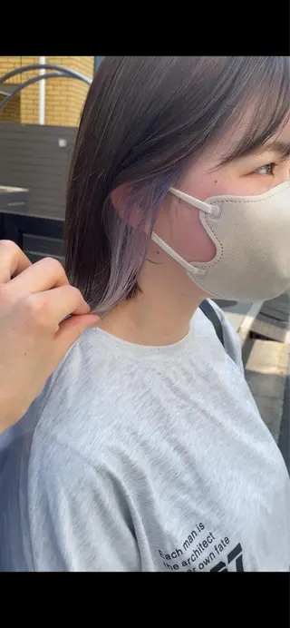 ミディアム カラー THE DAY所属・AKI HASHIMOTOのヘアスタイル