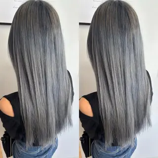 ロング カラー 🍒しの🍒 ハイトーン/カットのヘアスタイル