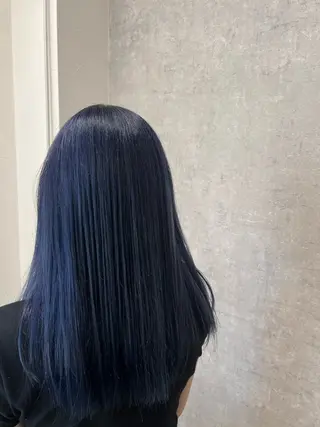 ロング カラー 艶カラー×デザイン カラー特化/値賀大樹のヘアスタイル