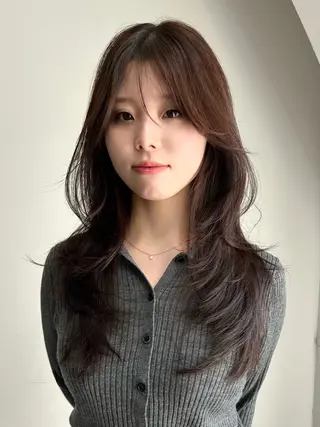 ロング カラー ヘアアレンジ 韓国ヘア×髪質 改善🇰🇷シオリのヘアスタイル