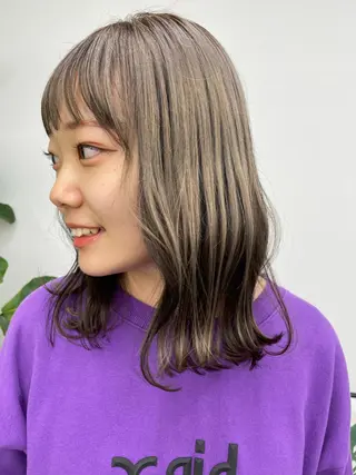 ミディアム カラー sica所属・スタイル撮影 モデル募集momoのヘアスタイル