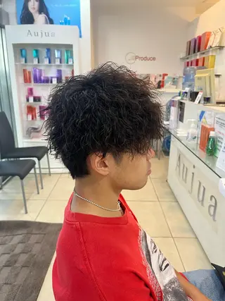 ショート パーマ メンズ 韓国風メンズ/毛流れ ヘアなら須田龍世のヘアスタイル