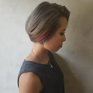 ミディアム カラー Le Lien カジのヘアスタイル