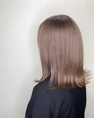 ミディアム カラー 暗髪つや髪💫 岡本彩花のヘアスタイル