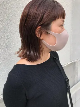 ミディアム さの あやねのヘアスタイル