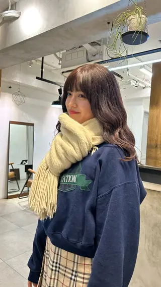 ミディアム カラー じゅわっと暖色カラー 🍊Moemiのヘアスタイル