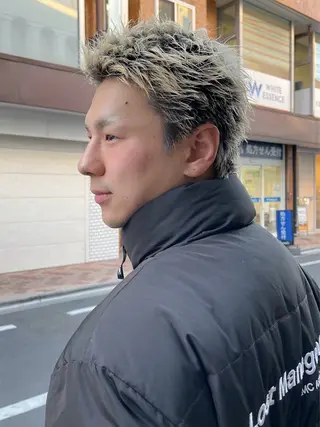 ショート メンズ 安部佑哉/ハイトーン /レイヤー/グランジのヘアスタイル