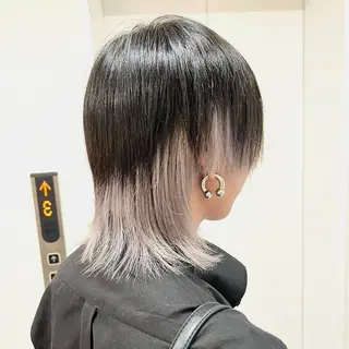 カラー メンズ ハイトーン/ウルフ/ レイヤー/Asukaのヘアスタイル