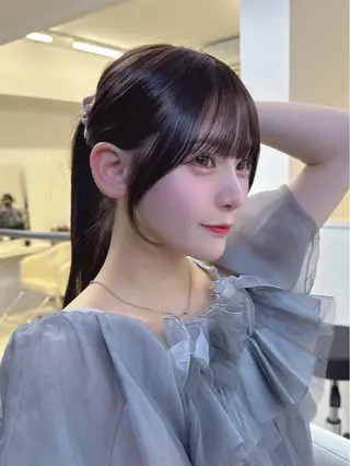 ロング レイヤーカット/ 顔まわり/リキのヘアスタイル