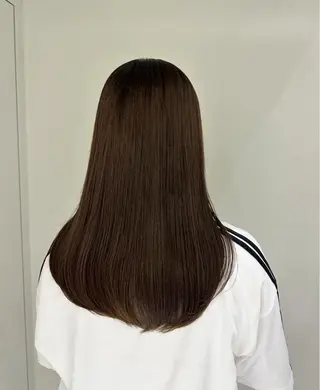 ロング カラー ぱつっとボブ/透明感 カラー/Ayakaのヘアスタイル