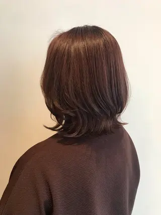 ミディアム カラー 熊谷 梓のヘアスタイル