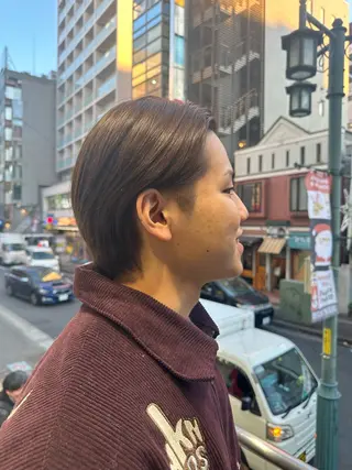 ショート カラー メンズ Rei/ 縮毛矯正/ ハイライトカラー募集のヘアスタイル